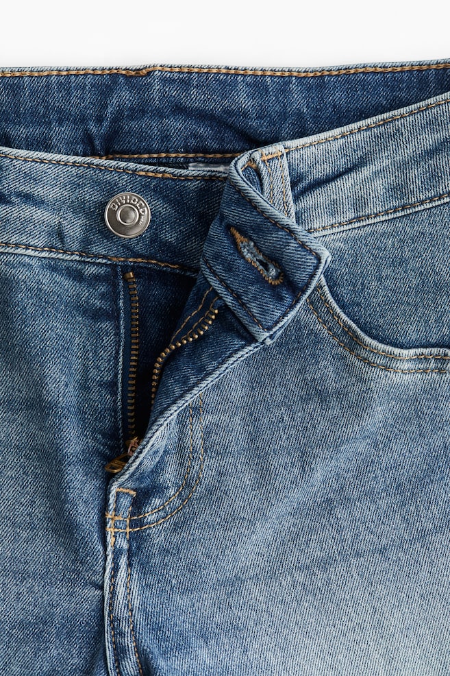 Flared Low Jeans - Màu xanh denim nhạt/Màu xanh denim đậm - 5