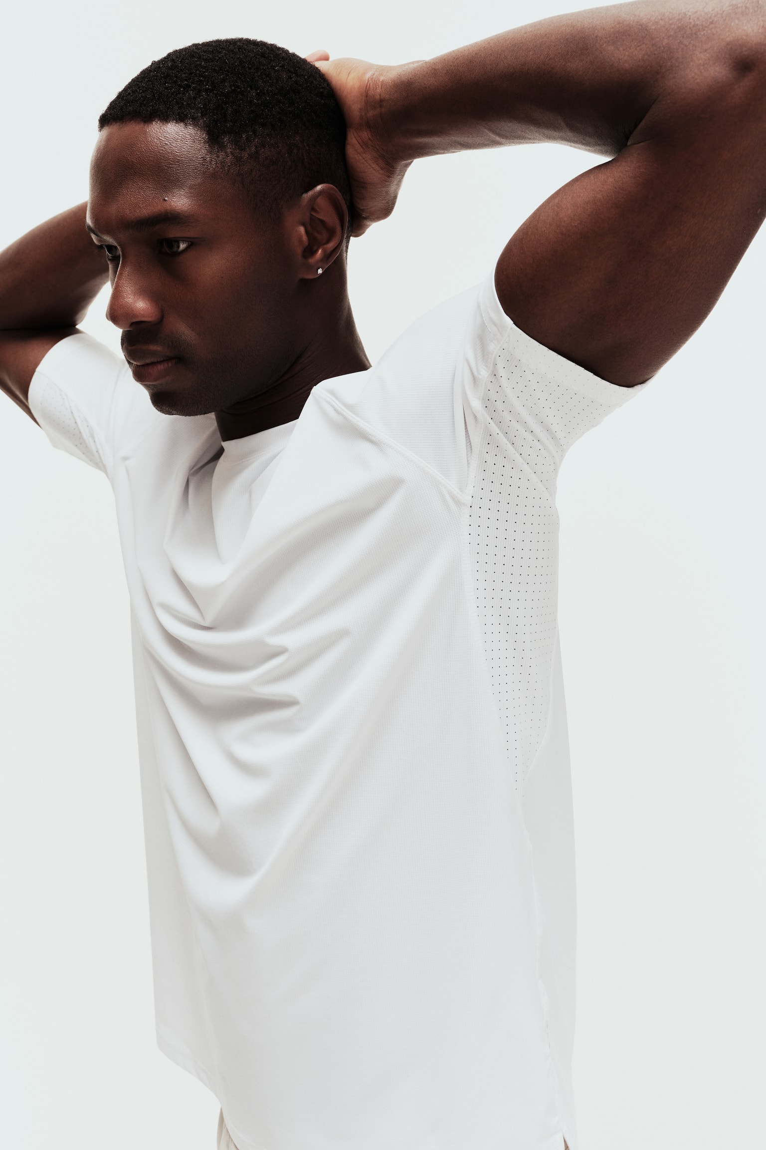 Playera deportiva Muscle Fit con CoolMove™ - Blanco/Azul marino/Verde pino - 1