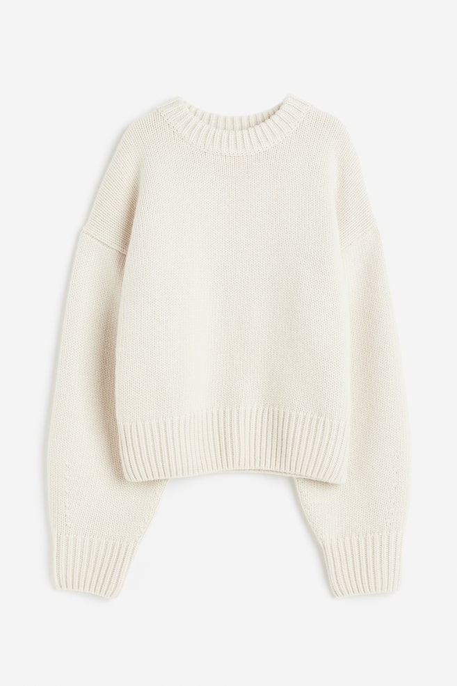 Oversized cashmere-blend jumper - Natural white - 2