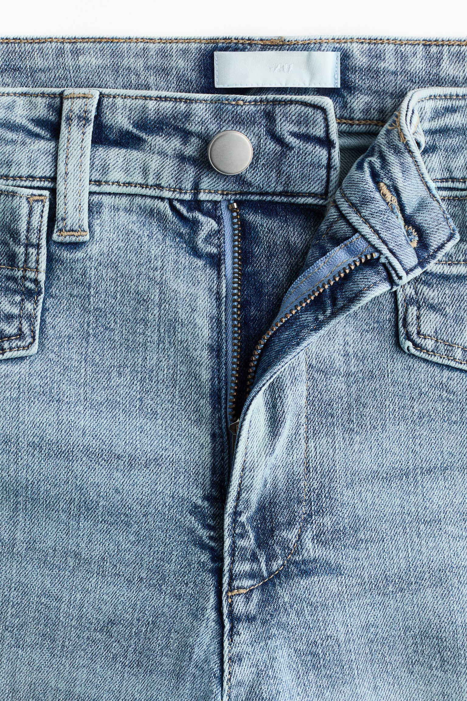 Wide High Waist Ankle Jeans - Svetla teksas plava/Tamna teksas plava/Jarkocrvena/Bela/Mornarsko teksas plava/Teksas plava - 4