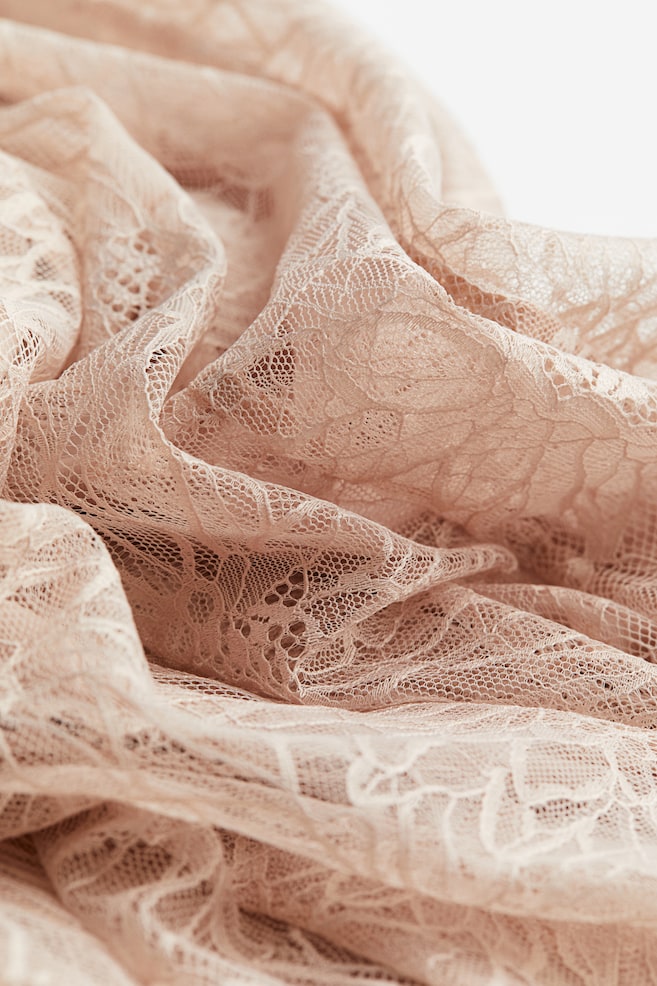 Lace slip dress - Dusty pink - 3