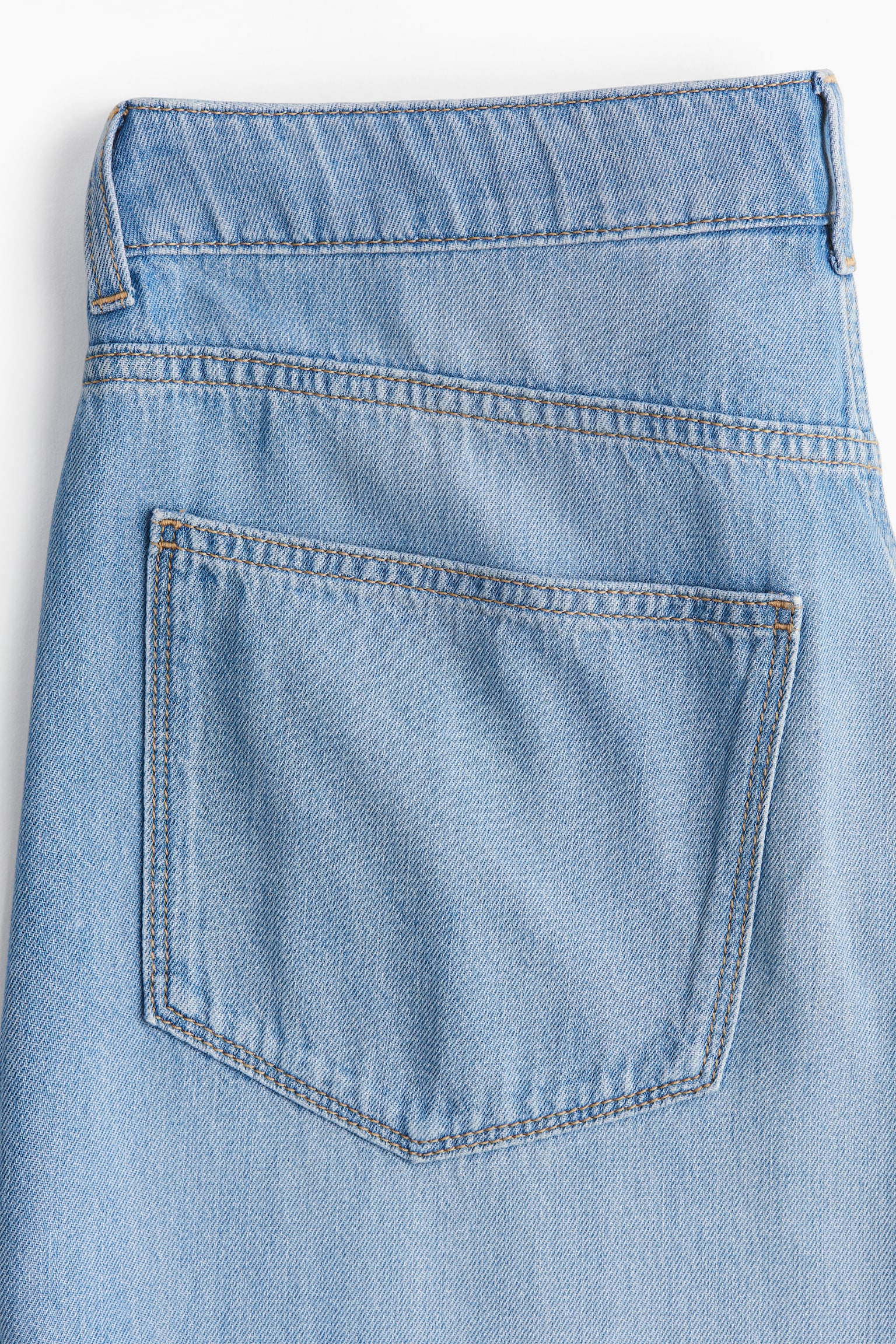 Женские джинсы H&M Baggy Wide с низкой посадкой, цвет: Светлый джинсовый синий — фото 2