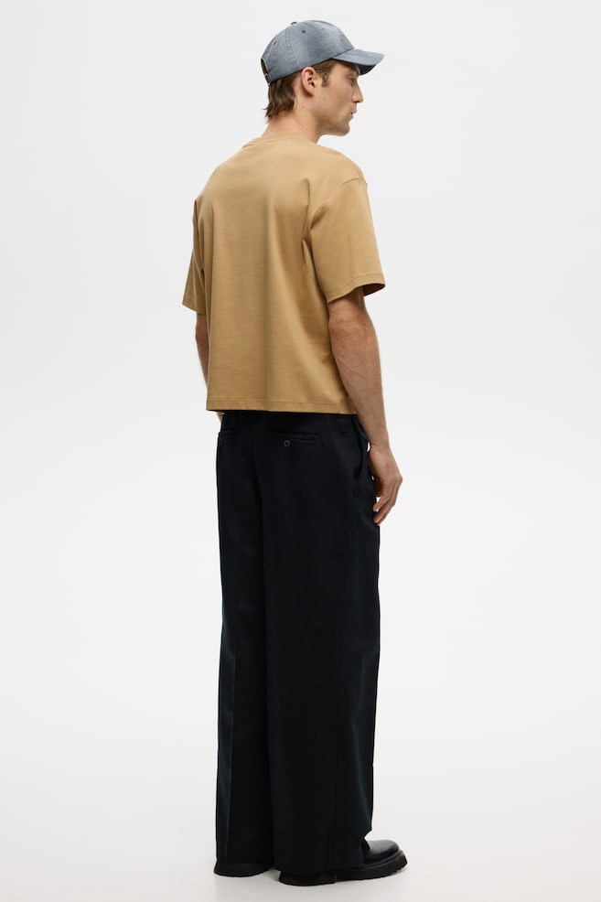 Loose-Fit Linen-Blend Pants-Black - 6