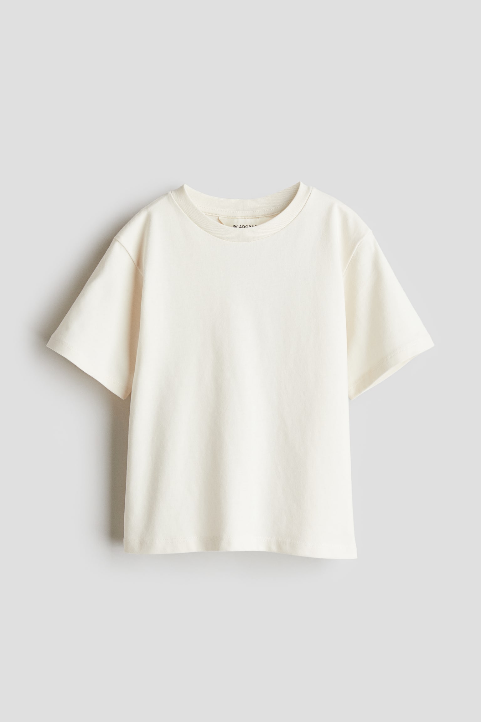 Oversized T-shirt - Round Neck - Short sleeve - Cream - Kids | H&M US