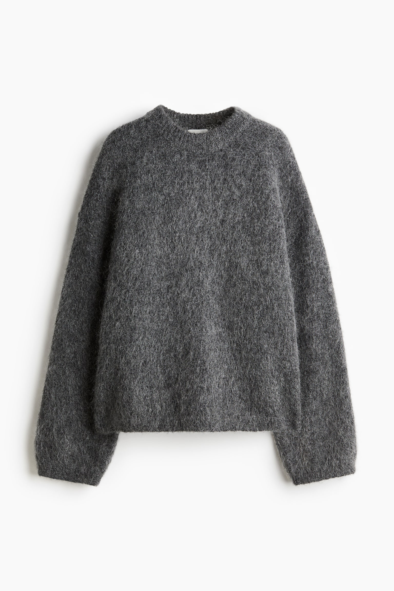 Oversized mohair-blend jumper - Dark grey marl/Burgundy/Dark beige/Cream/Light grey marl - 2