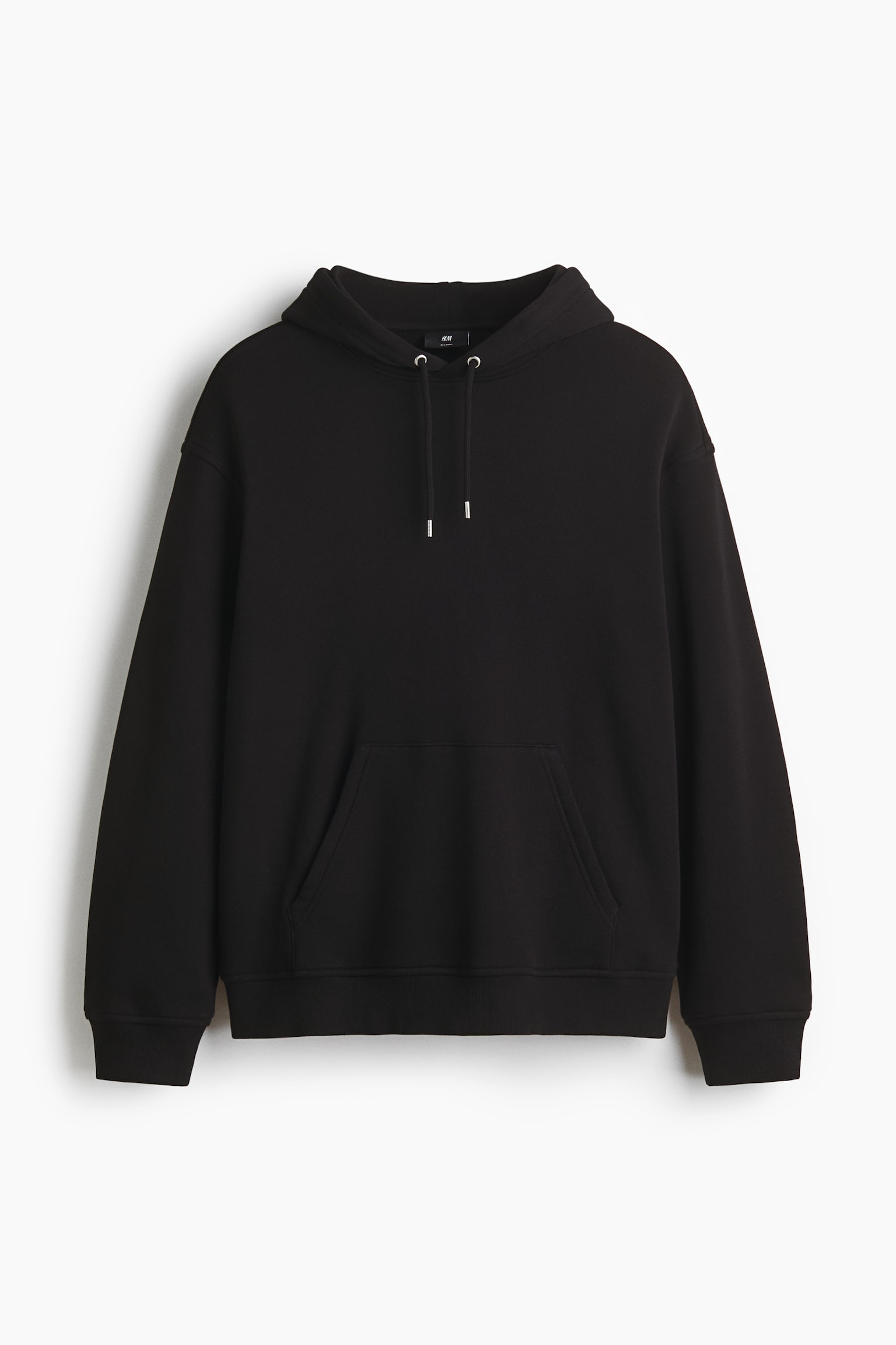 Relaxed Fit Hoodie - Black/Light grey/Light grey marl