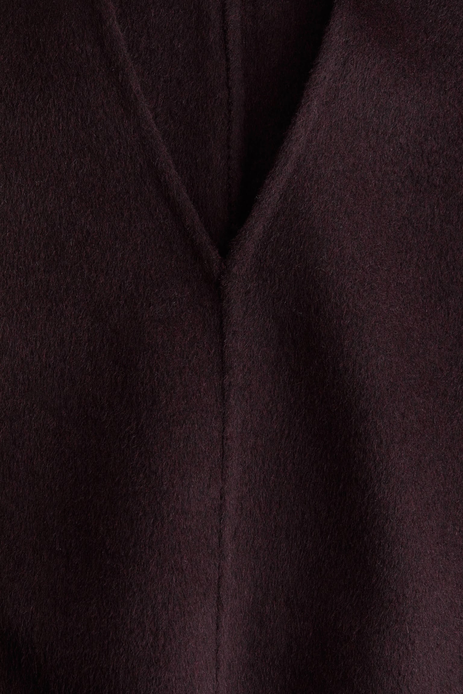 Handmade wool-blend top - Dark plum purple - 4