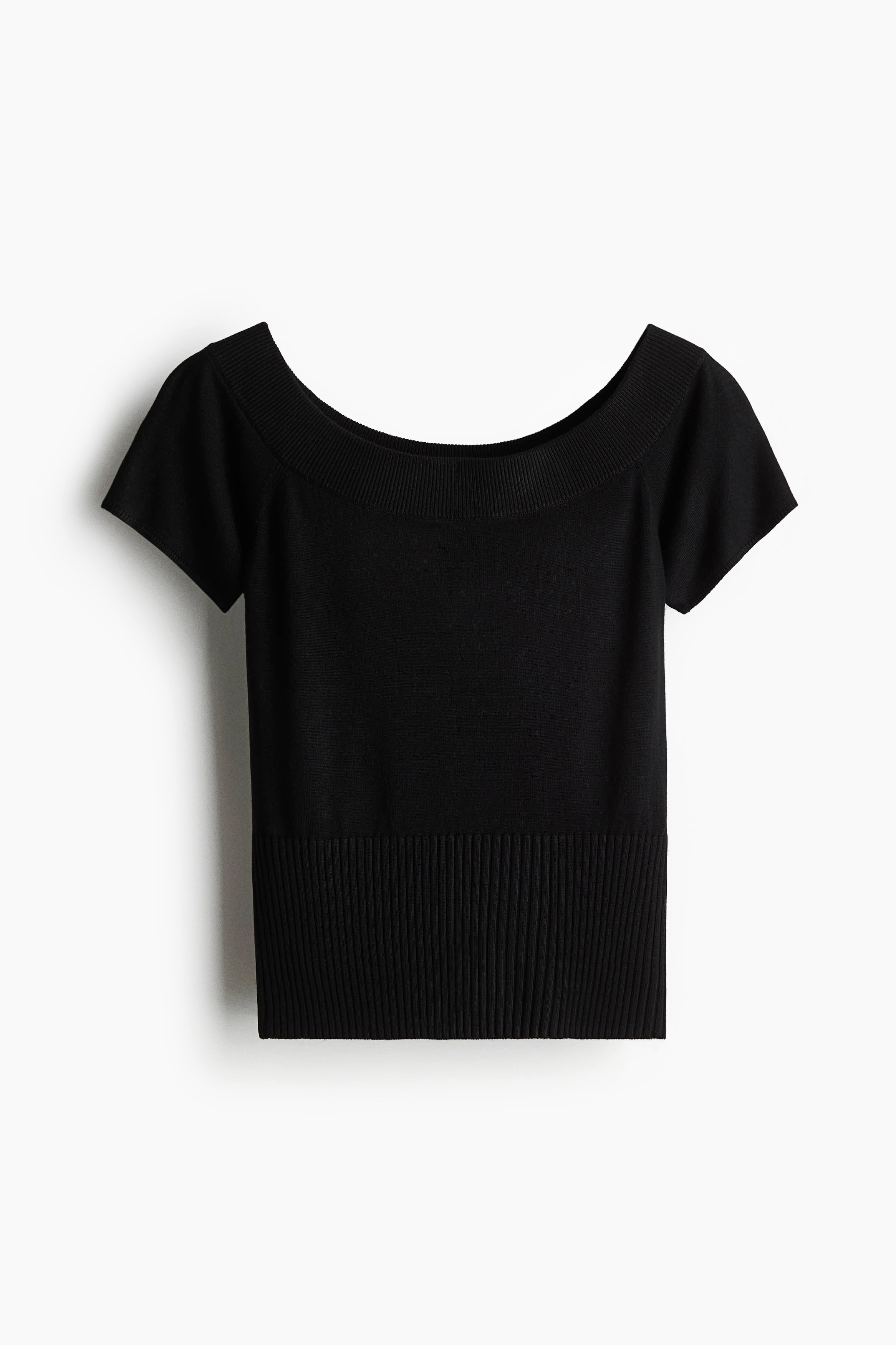 Nyitott vállú felső - Fekete/Fehér/Világossárga