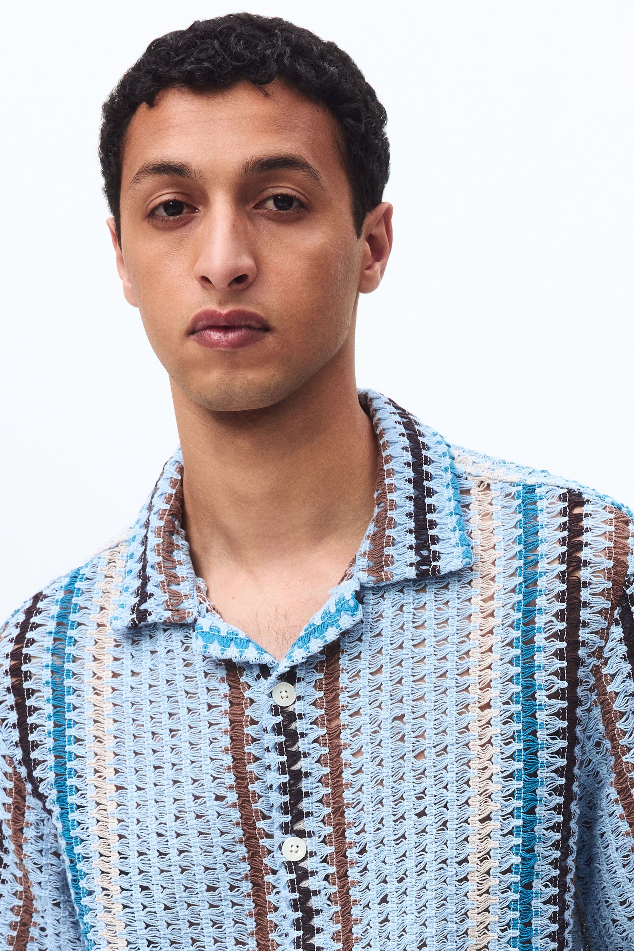 Regular-Fit Textured-Knit Resort Shirt