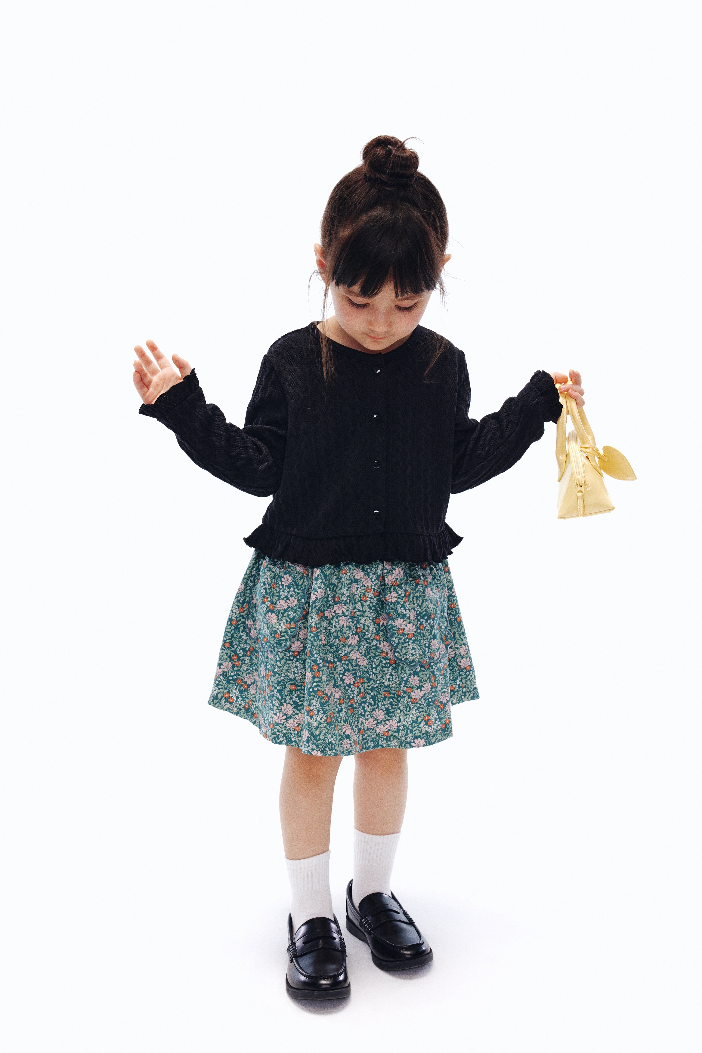 ピルグリム　カーディガン　XL　ブラック　ケーブル オフxブラックボーダー 追加生産予約】金ボタンミニケーブル