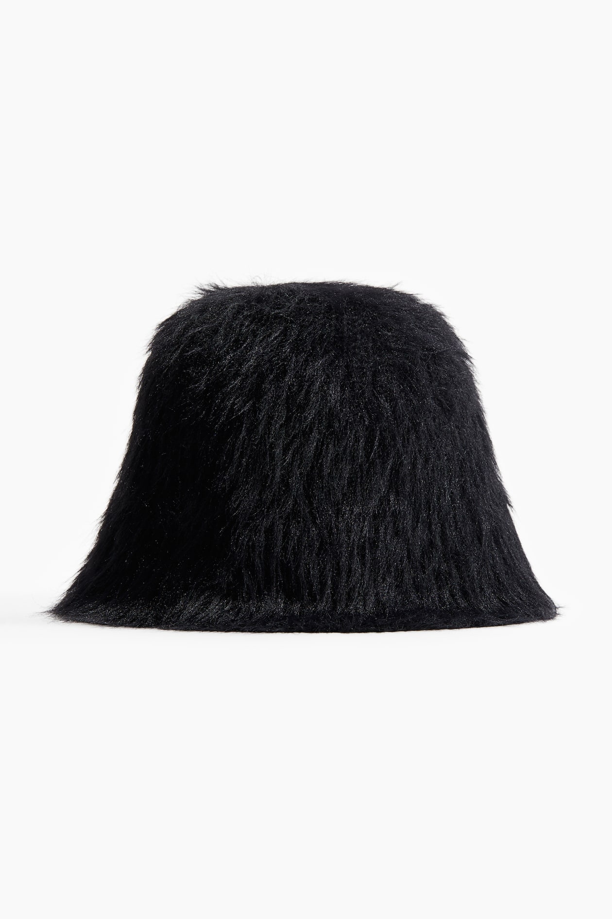 Fluffy-knit bucket hat Black Ladies H&M IN
