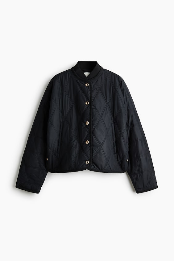 Женская куртка H&M Thermolite® Quilted, цвет: Чёрный