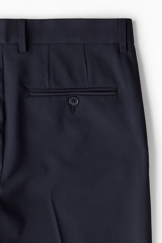 Navy Blue Slim Fit Tailored Dress Trousers main image 0