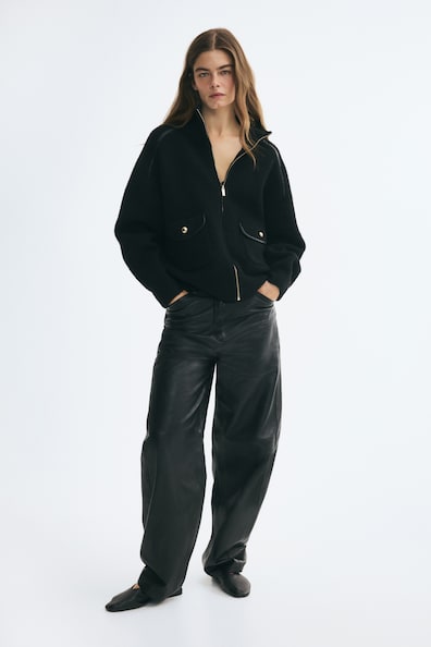 Oversized zip cardigan