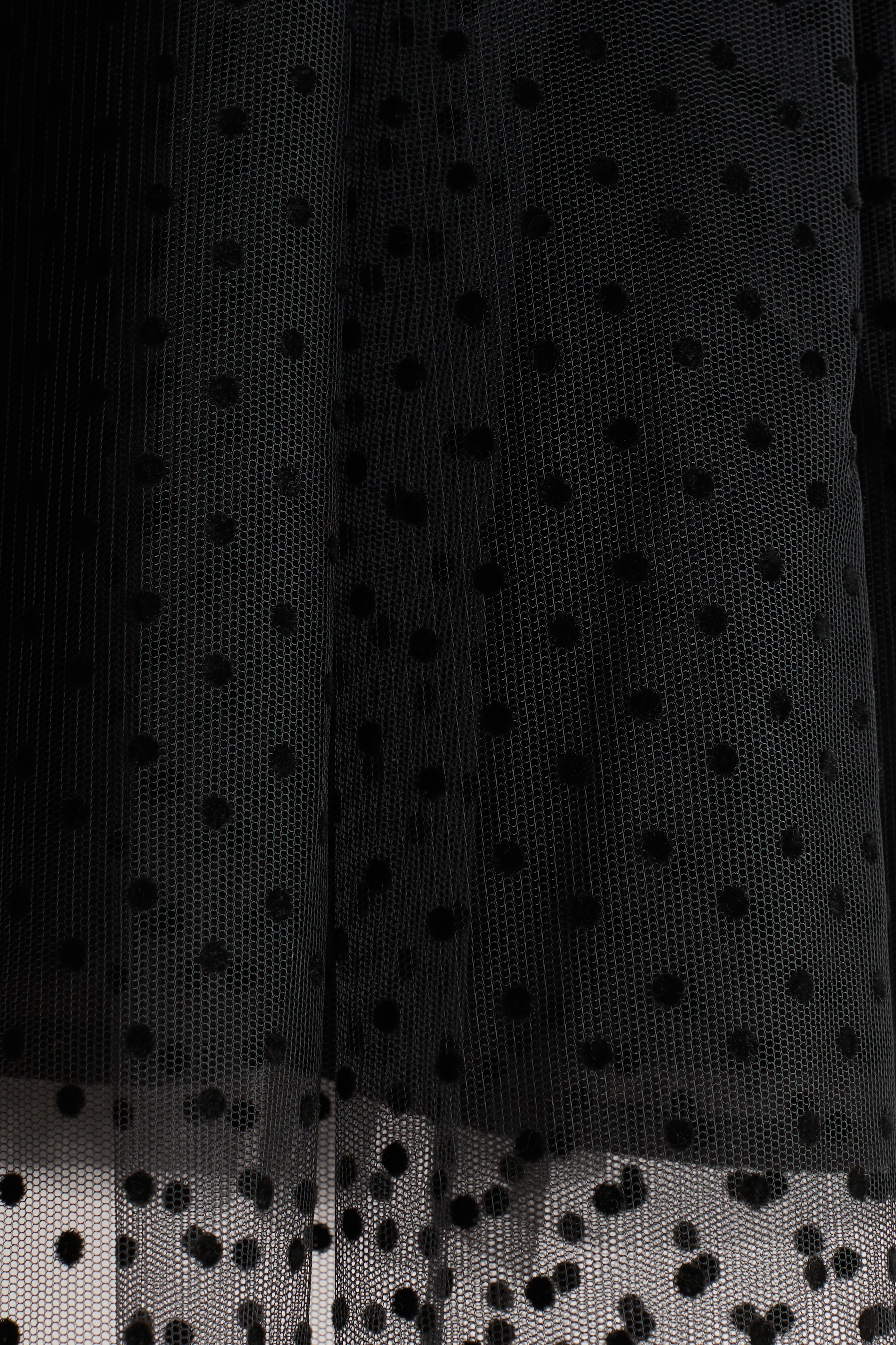 Flock-Print Tulle Skirt