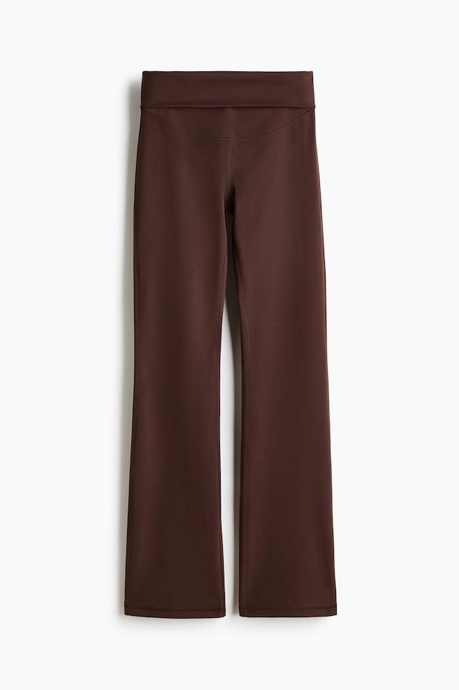 MAMA Flared Sports Leggings with SoftMove™-Warm brown - 4