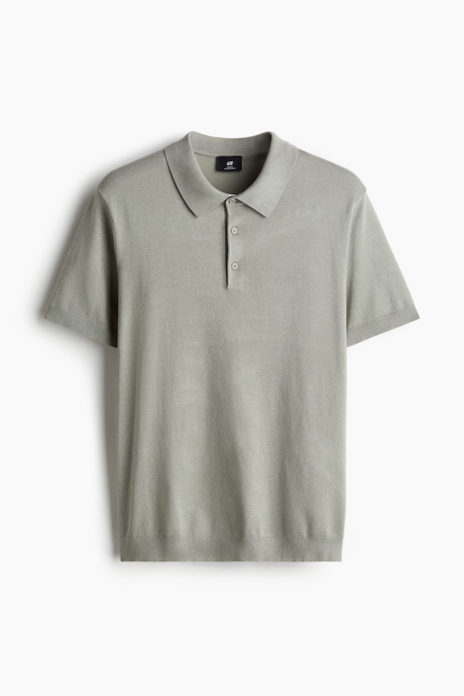 Slim Fit Polo Shirt - Sage green/White/Navy blue/Black - 1
