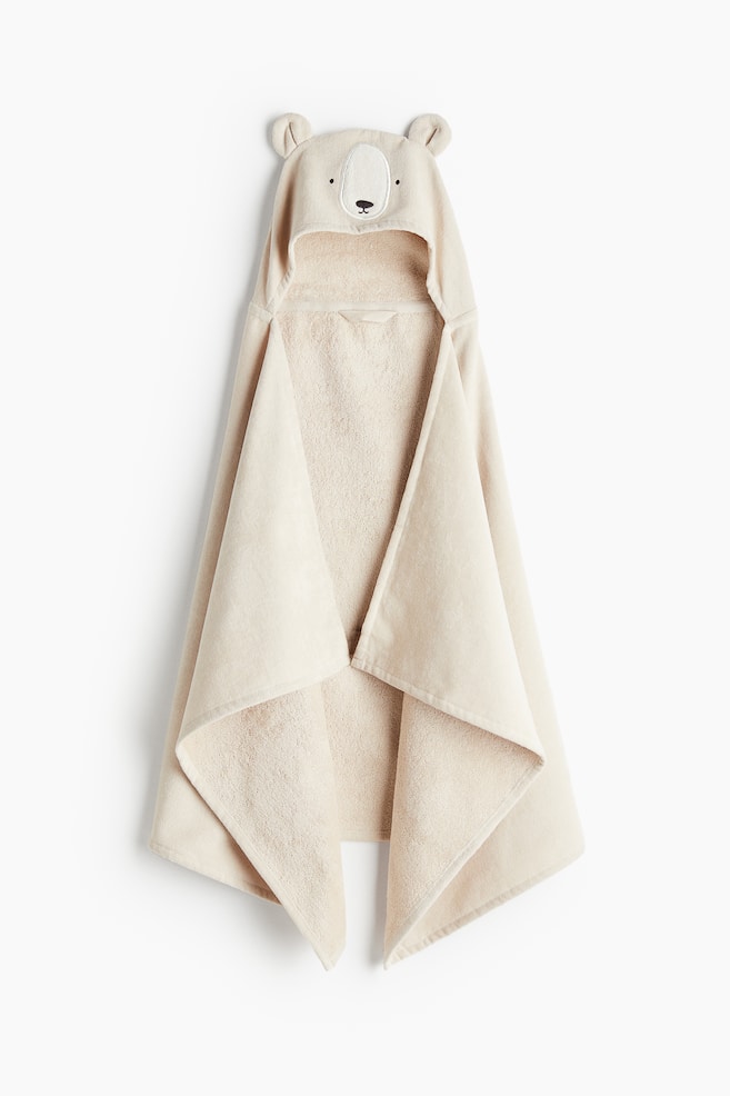 Hooded Bath Towel - Light beige/Green/dinosaur/Natural white/rabbit/Light beige/leopard/Light taupe/Dusty pink - 1