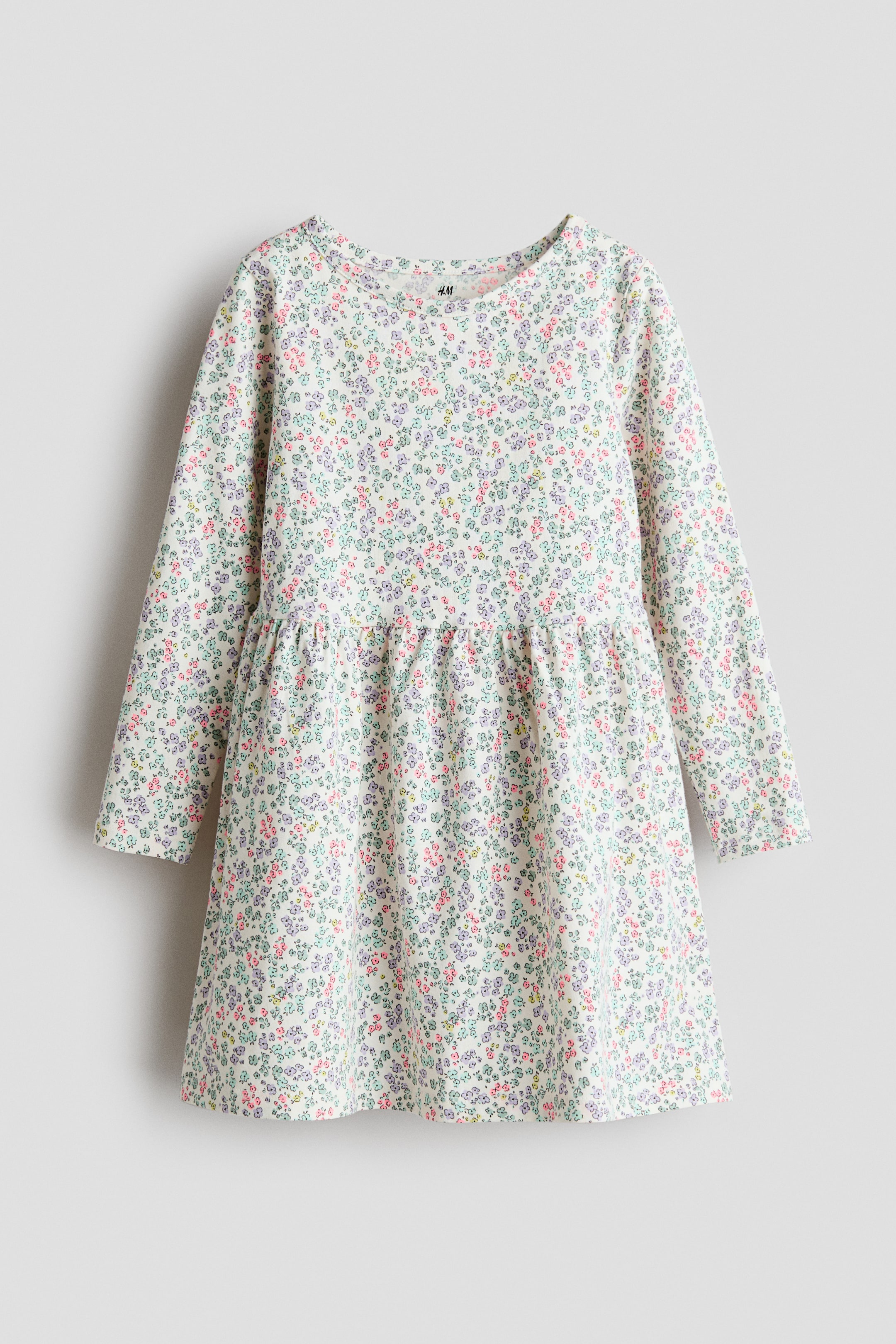 Visualizza immagine più grande: Abito in cotone con stampa - Bianco/fiori - BAMBINO | H&M IT 1