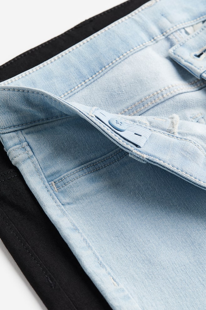 2-pak Skinny Fit Jeans - Lys denimblå/Sort - 3