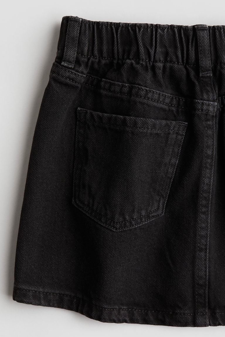 Denim Skirt Washed black Kids H&M US