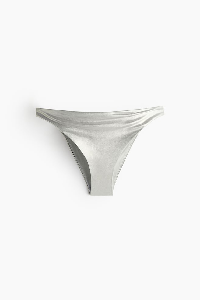 Braga de bikini brillante - Plateado - 1