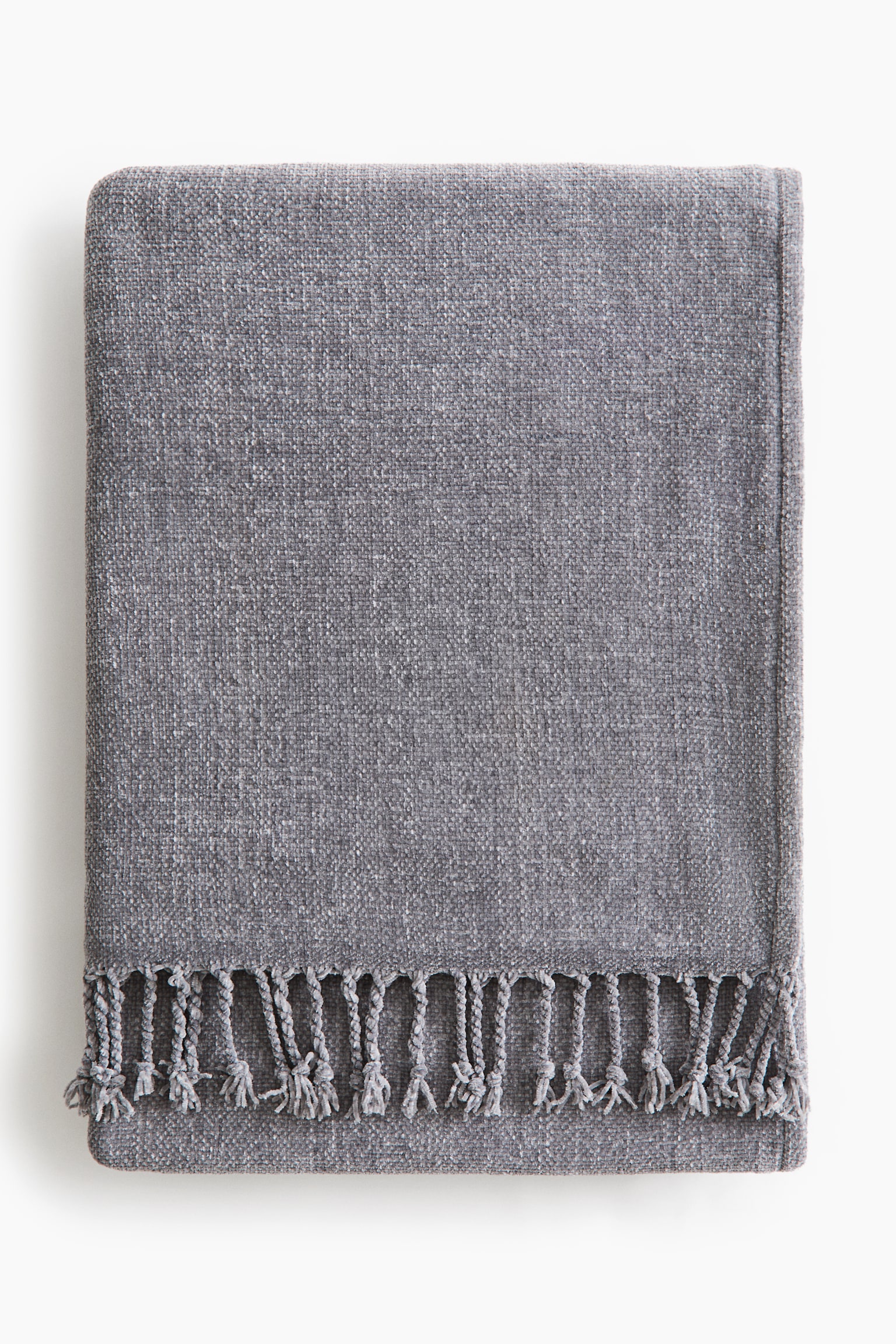 Chenille blanket - Grey - 1