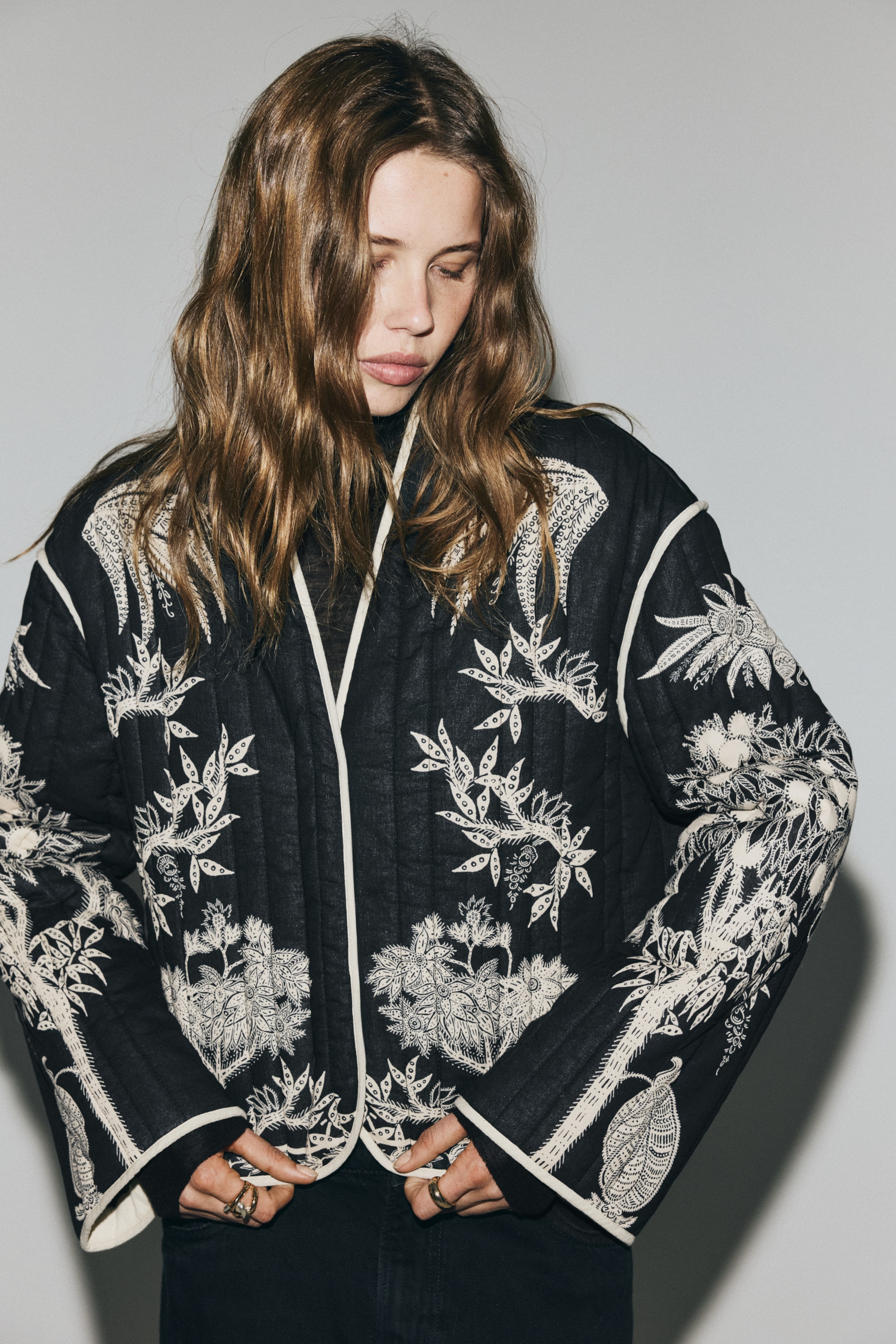 Ampliar la imagen: Saco guateado - Negro/Diseño - Ladies | H&M MX 3