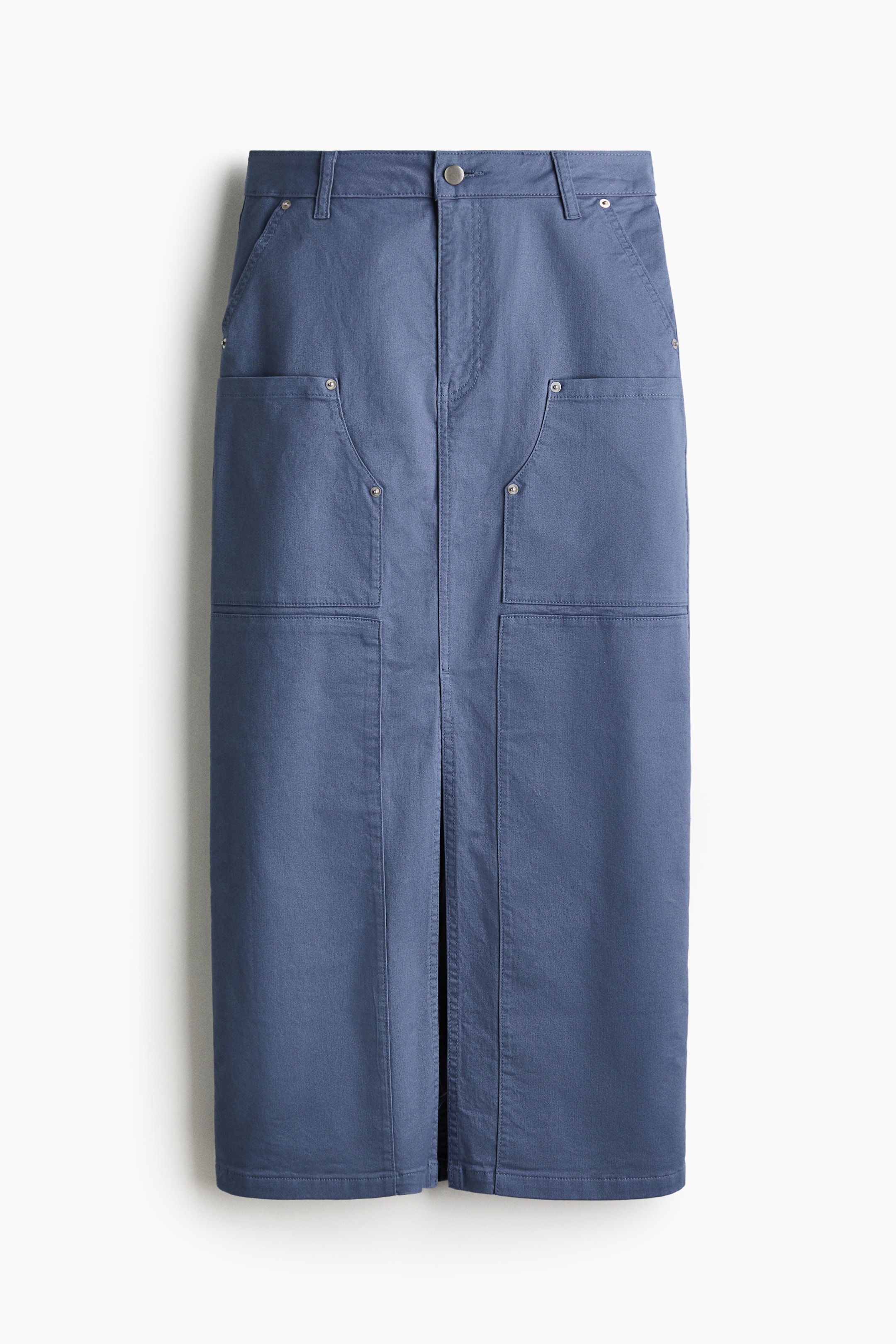 이미지 확대 보기: Cotton cargo skirt - Pigeon blue - 여성 | H&M KR 4