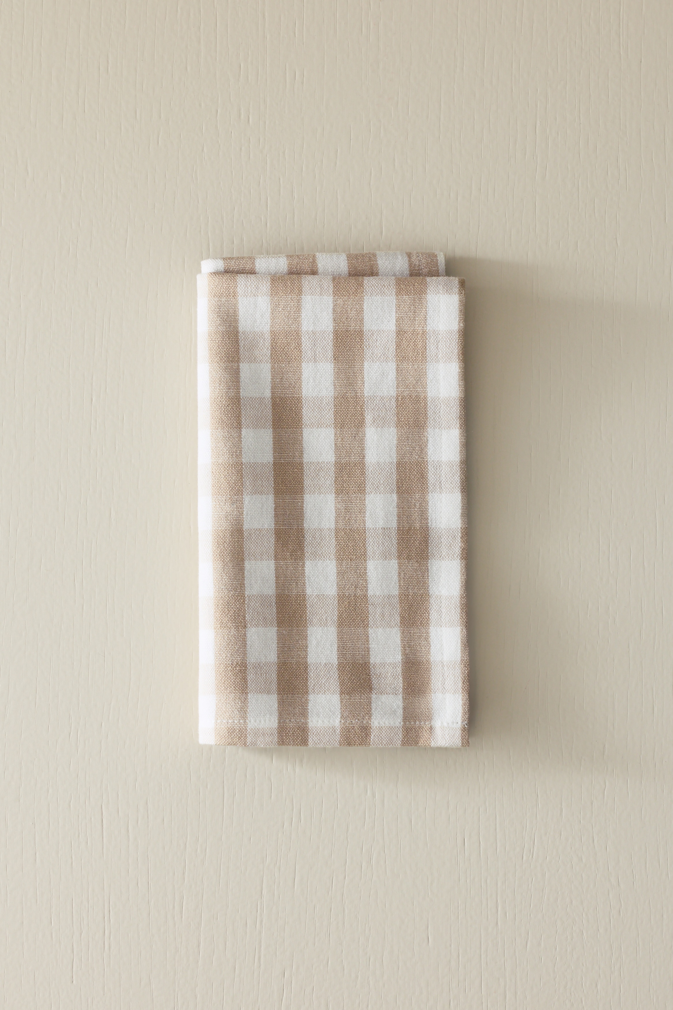 4-Pack Cotton Napkins - Beige/gingham/Yellow/striped/Yellow/gingham check/Light pink/striped/Beige/striped/Terracotta/gingham/Dark brown/striped/Terracotta/striped