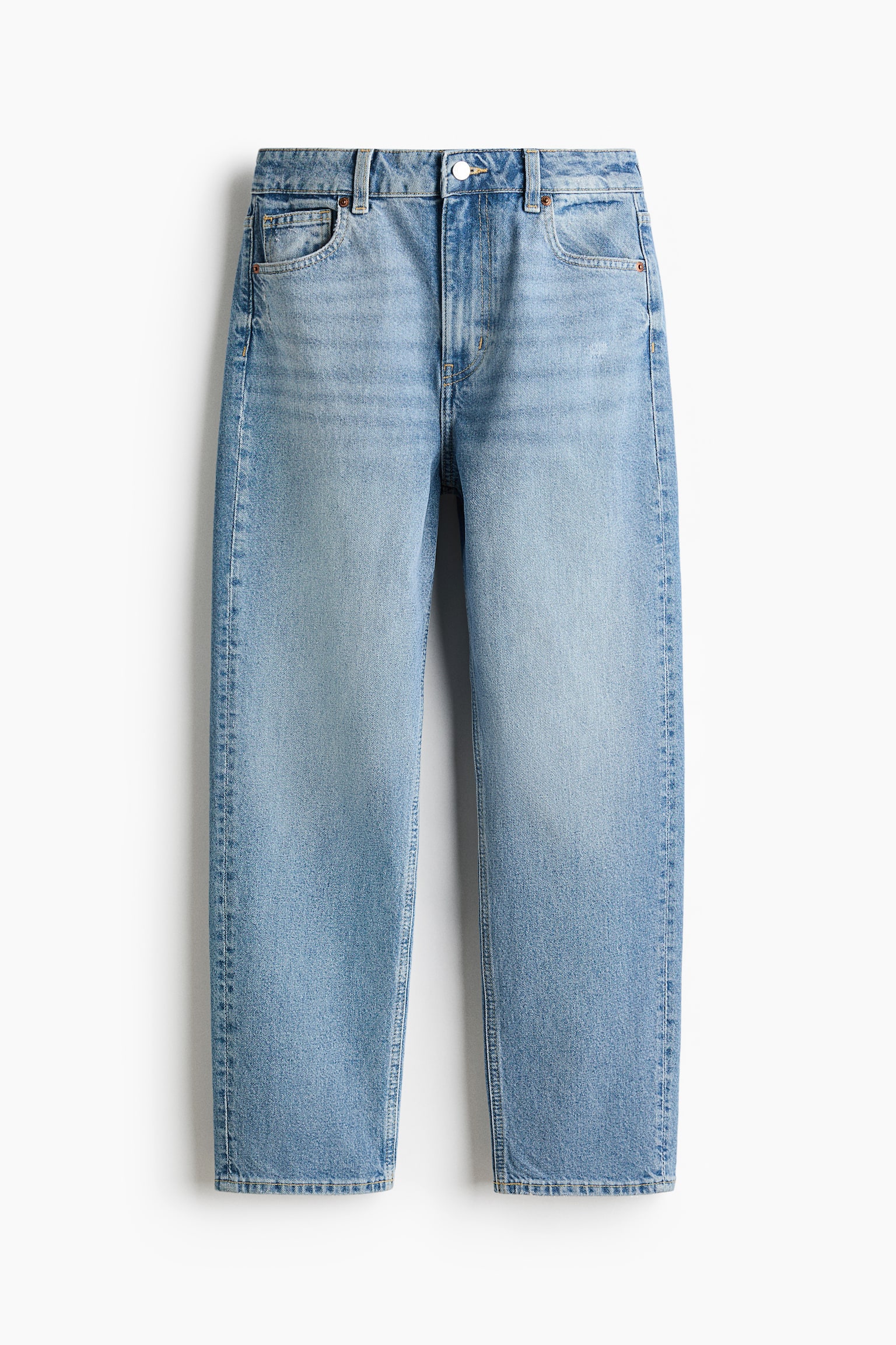 Mom Slim Fit High Waist Ankle Jeans - Helles Denimblau/Denimblau/Dunkles Mattbraun/Dunkles Denimblau/Denimblau/Helles Denimblau/Weiß/Dunkles Denimgrau/Denimblau/Denimblau - 1