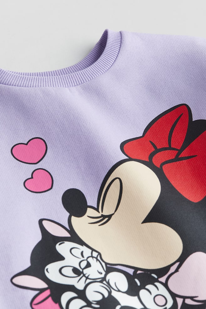 Printed sweatshirt dress - Light purple/Minnie Mouse/Light pink/Minnie Mouse - 2