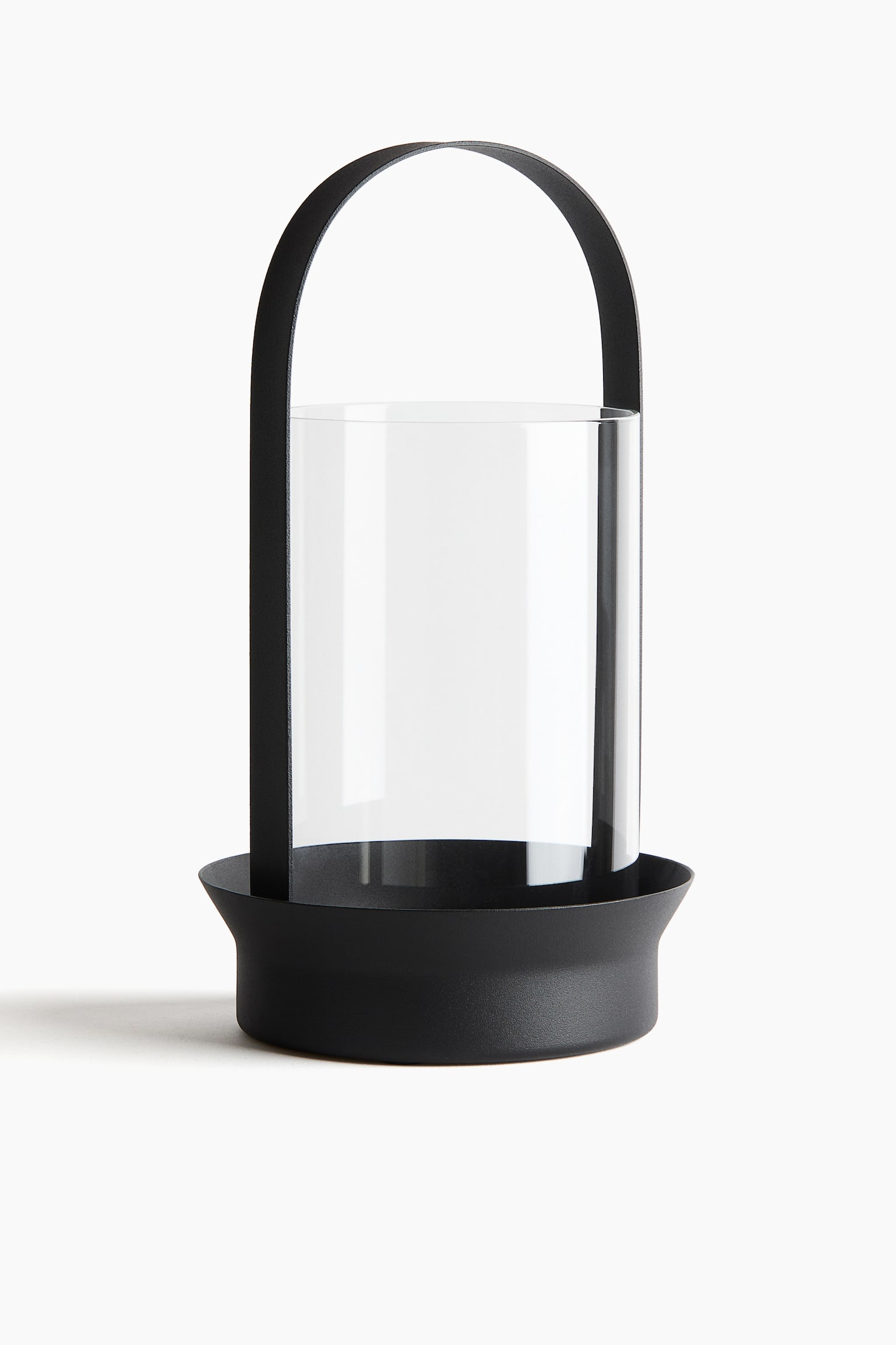 Large glass lantern - Black/Light beige - 3