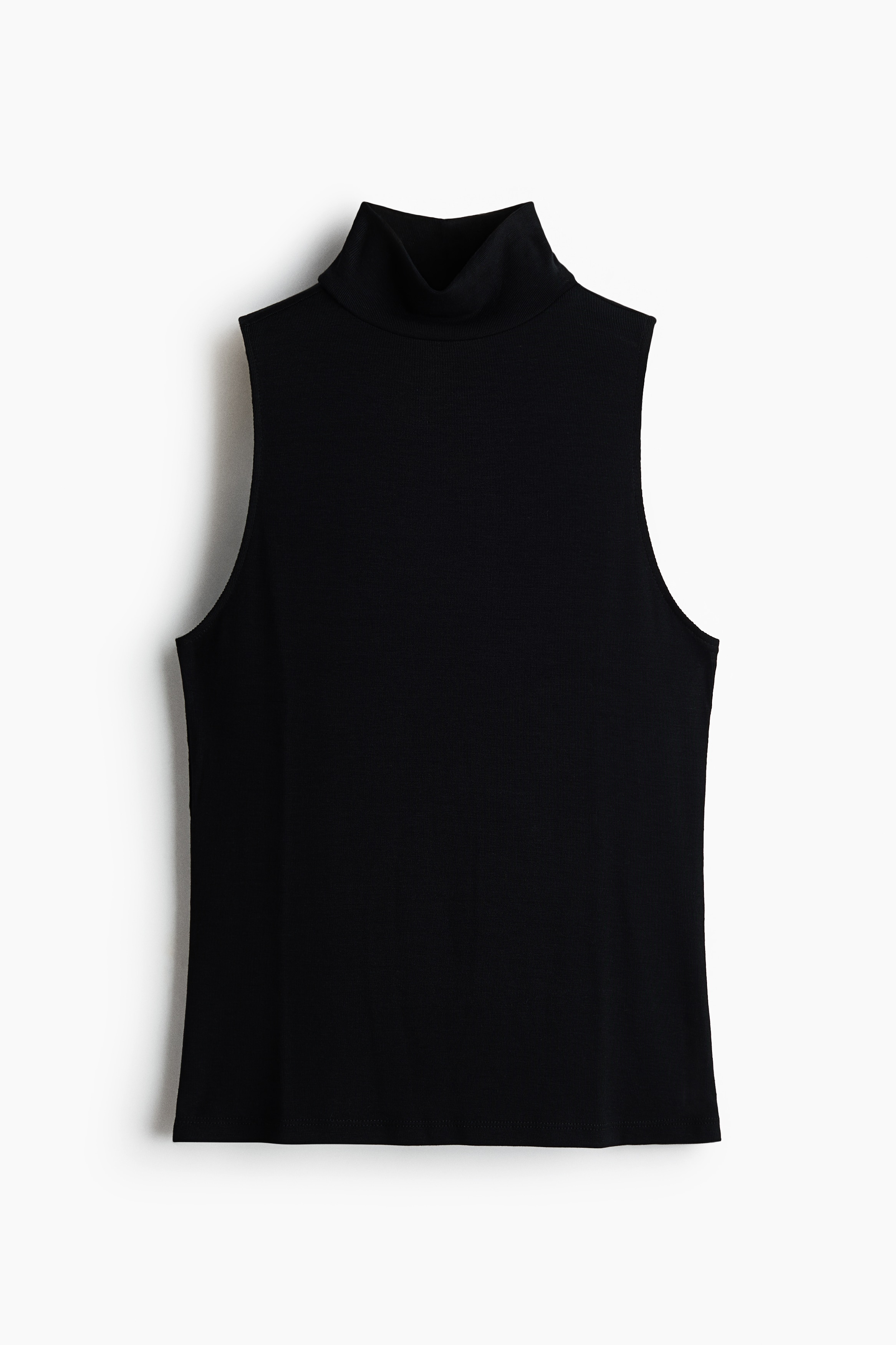 Top a lupetto a coste - Nero/Avorio/Blu scuro
