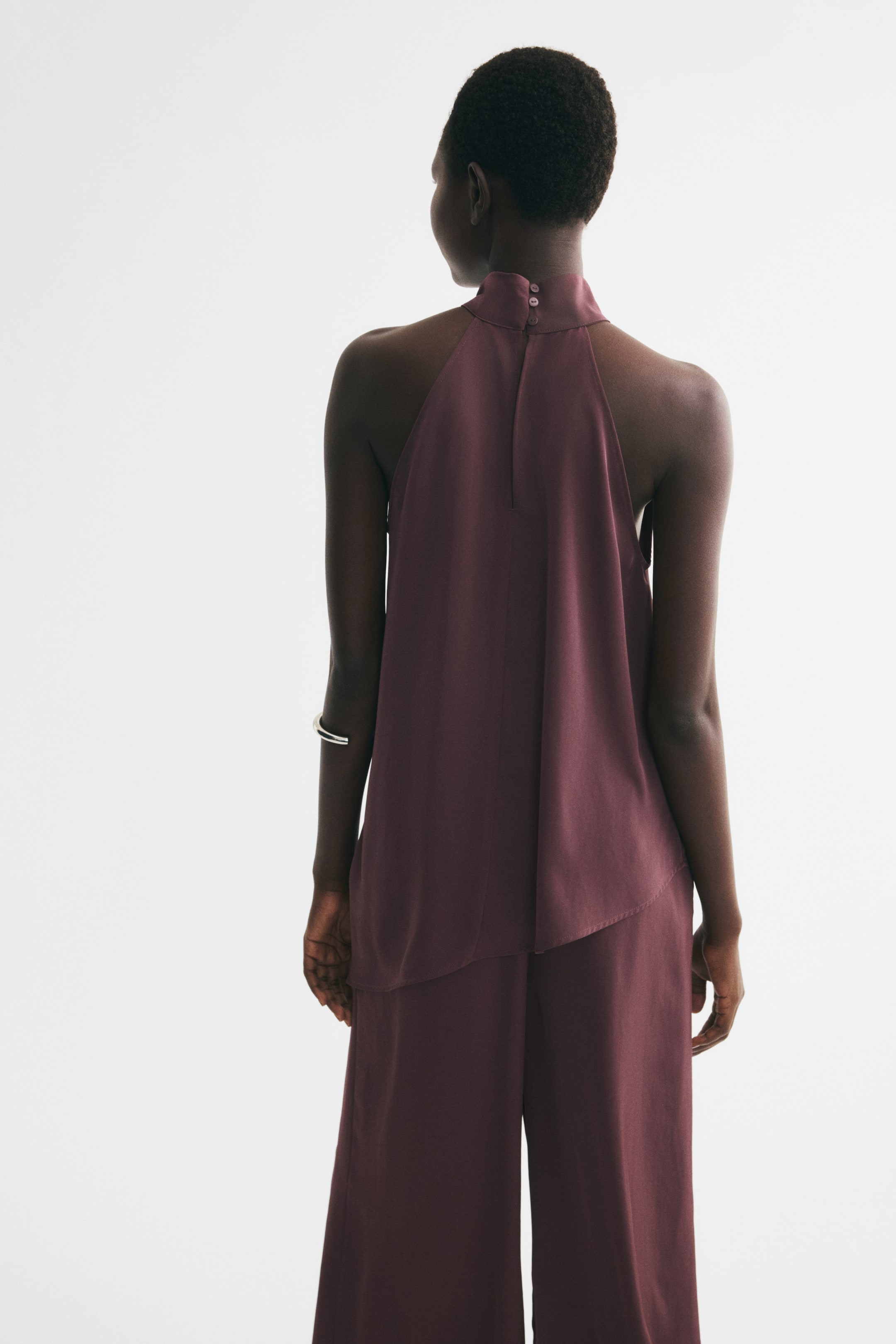 Asymmetric Satin Top