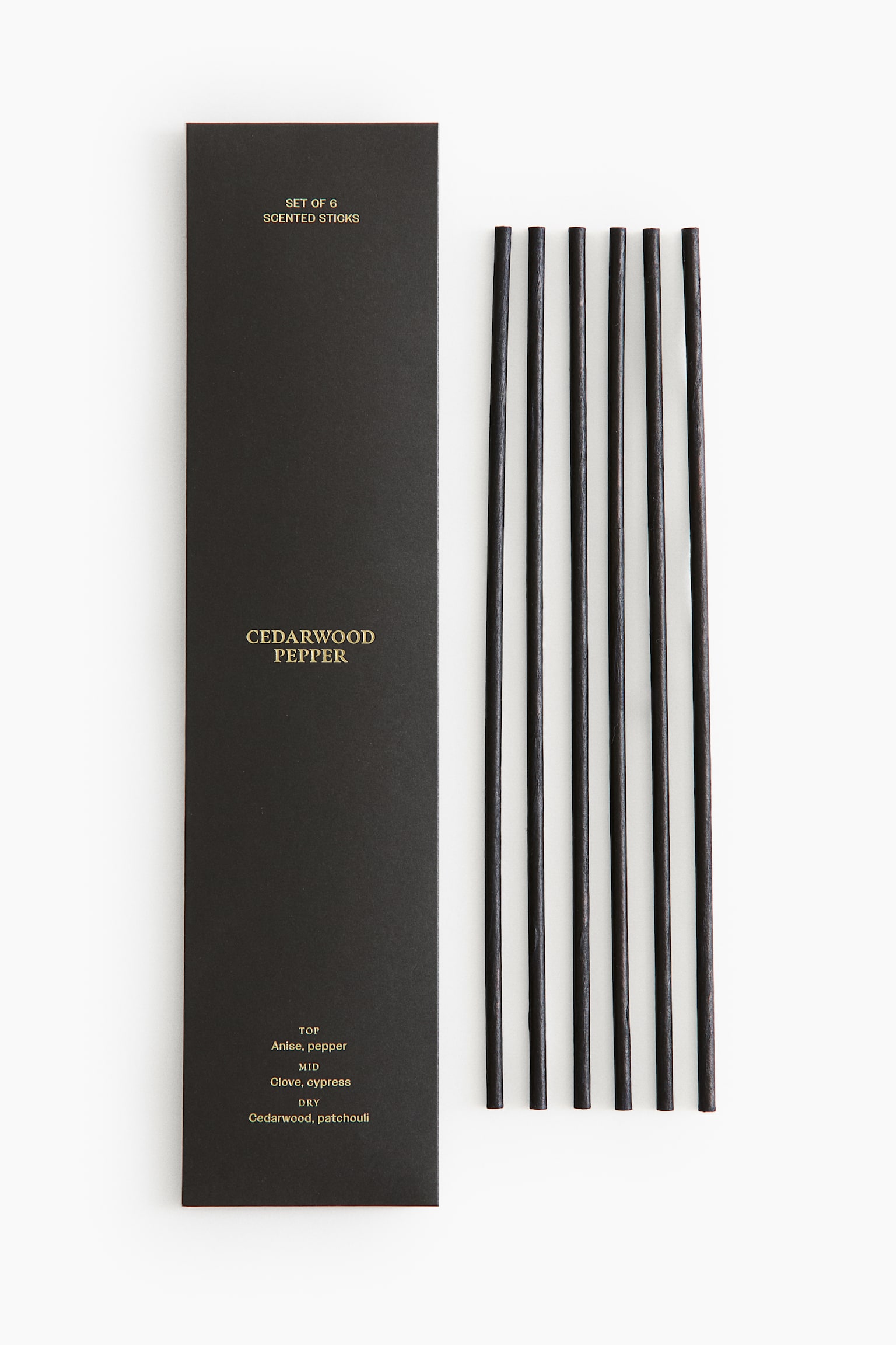 センテッドリードスティック 6本セット - Cedarwood Pepper/Fig Leaves/Rose Geranium