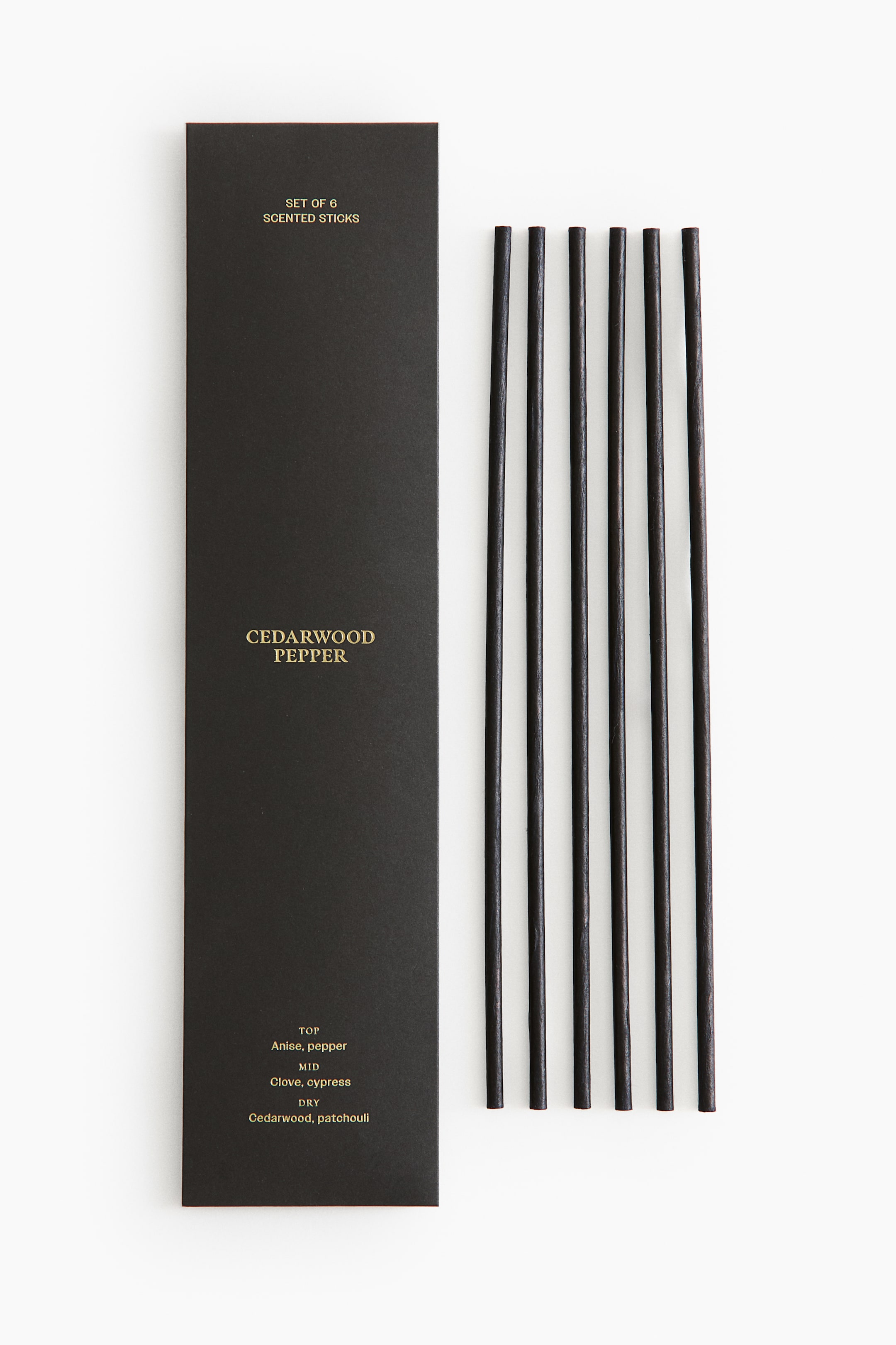 View larger image: 6-pack scented reeds - Cedarwood Pepper - Home All | H&M IN 1