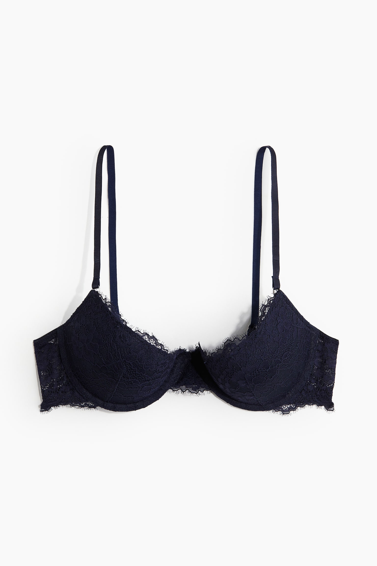 Lace push-up bra - Navy blue/White/Black/Dusty blue - 1