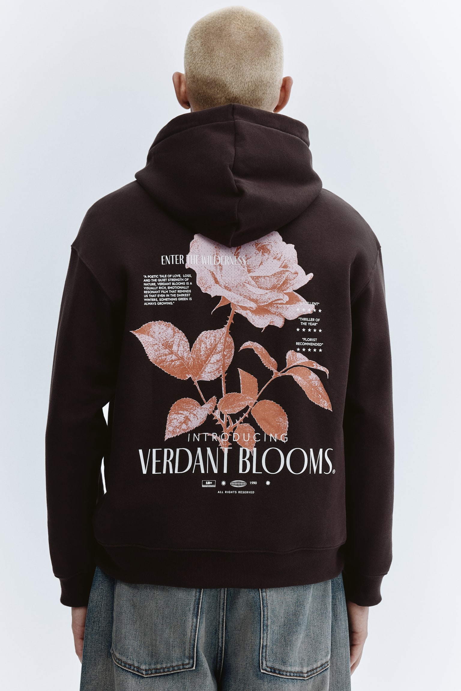 Relaxed Fit Printed hoodie - Dark brown/Verdant Blooms/Black/Appetites/White/STM/Black/Northern Rockies/White/Endless Horizons - 4