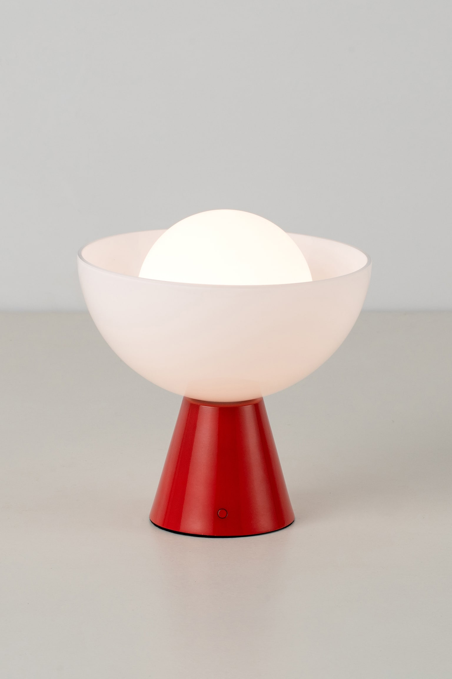 Bowl Rechargeable Table Lamp - Red/Gold/Dark Grey - 1