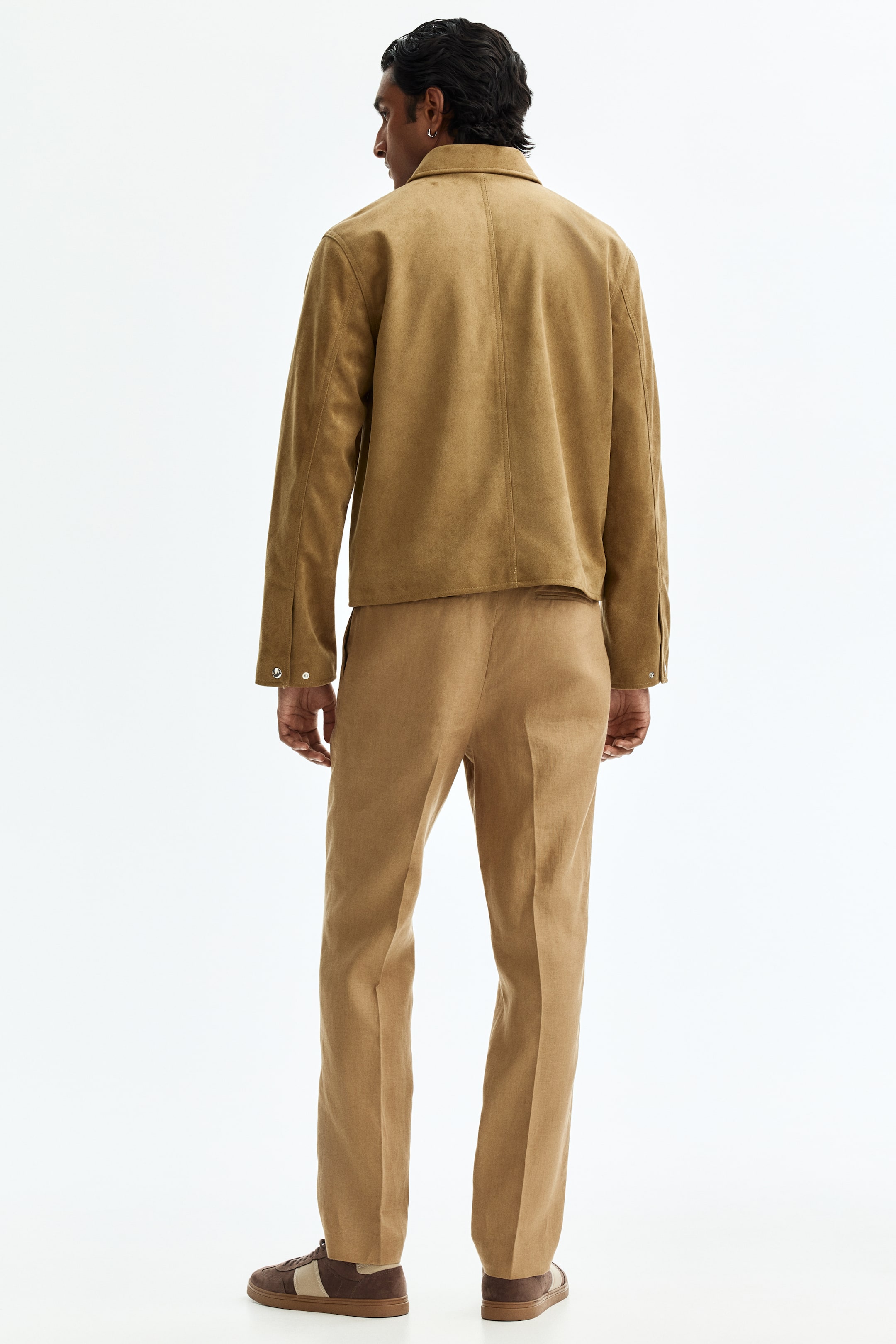 Мужские брюки H&M Slim-Fit Linen Suit Pants — фото 3