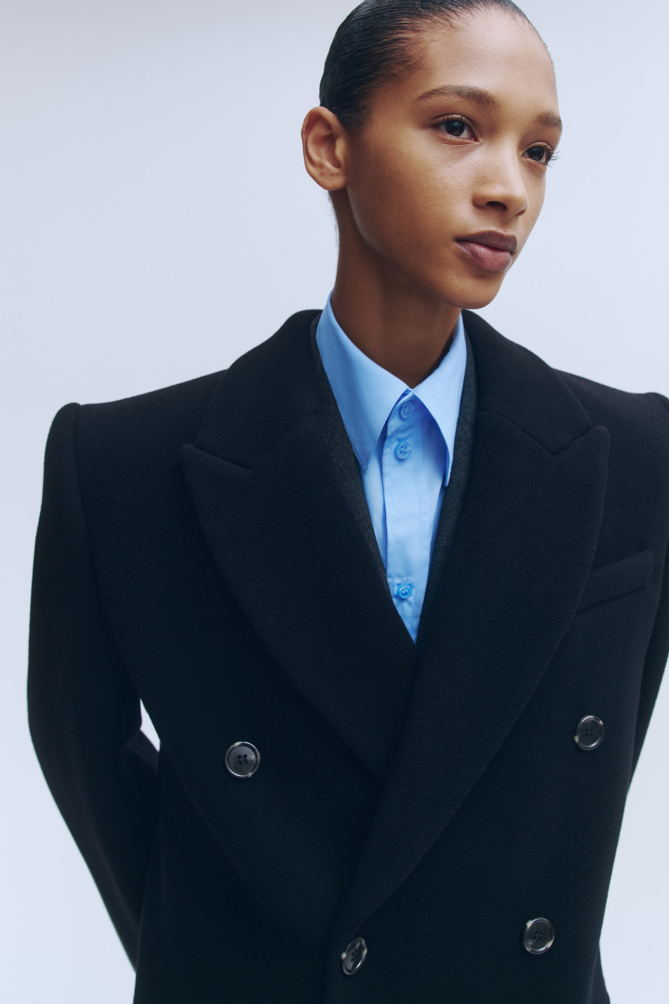 Женские куртки H&M Double-Breasted Wool Coat — фото 4