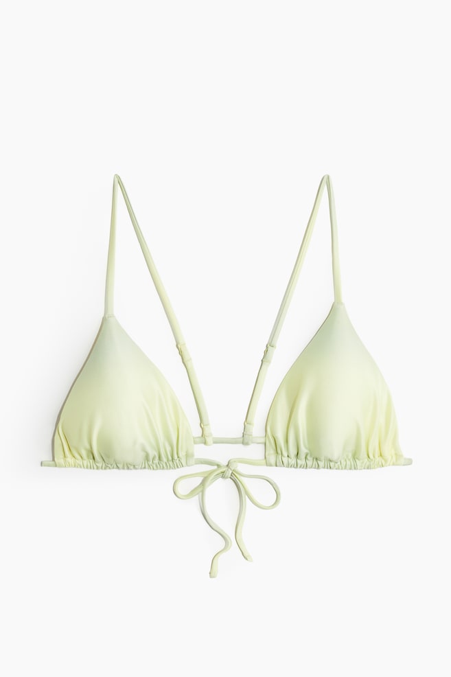 Top bikini a triangolo imbottito - Verde lime/sfumato/Nero - 2