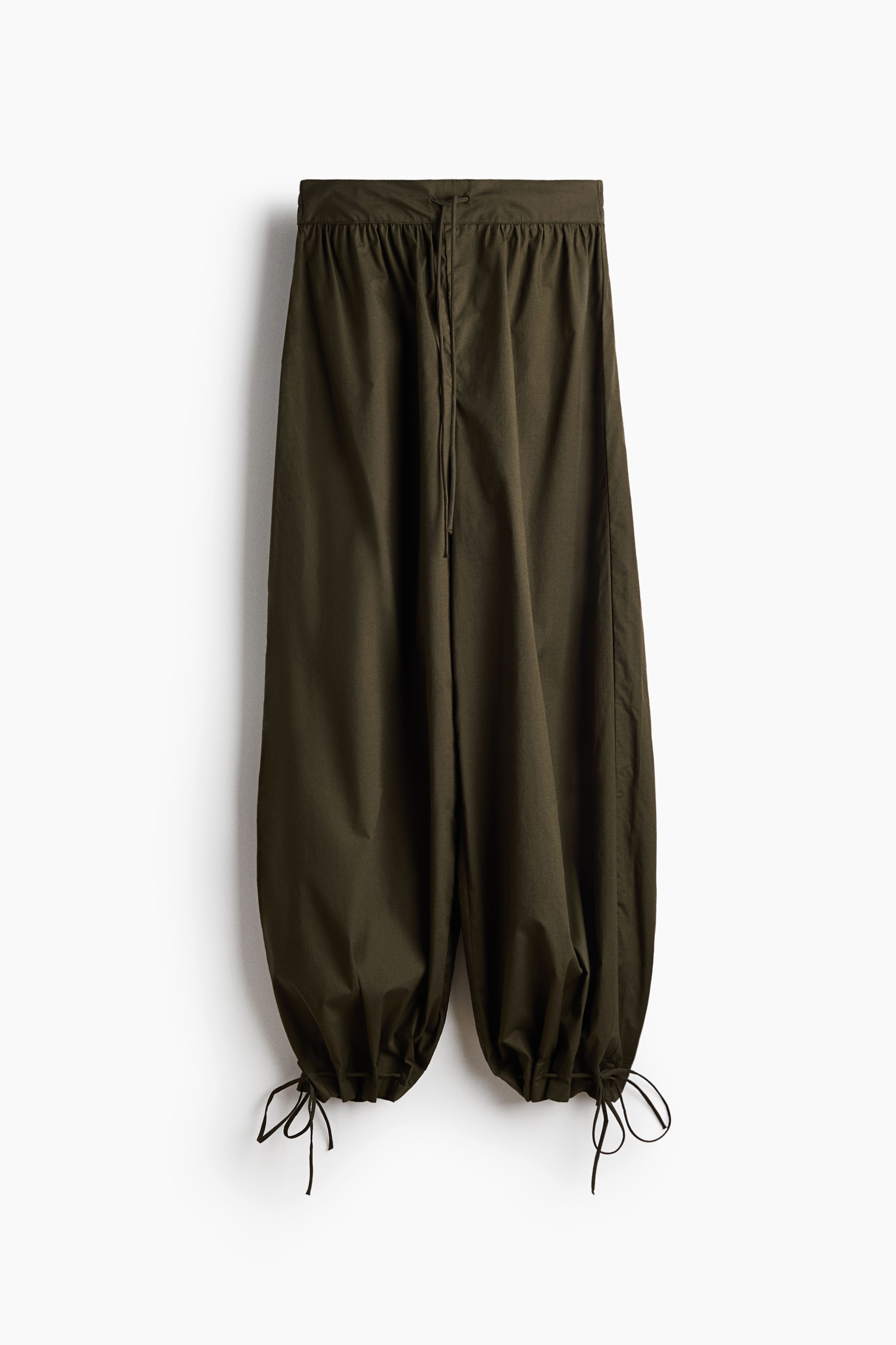 Pantalon à jambes ballon en popeline