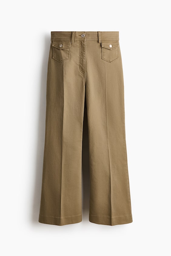 Женские брюки H&M Flared ankle-length trousers