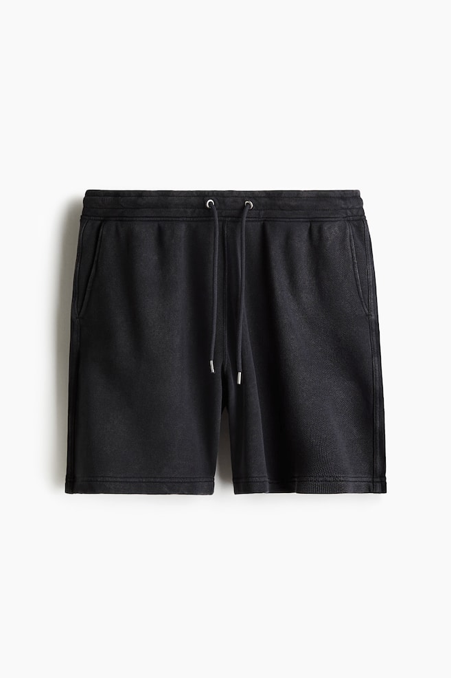 Short Regular Fit en molleton - Noir/Gris foncé - 1