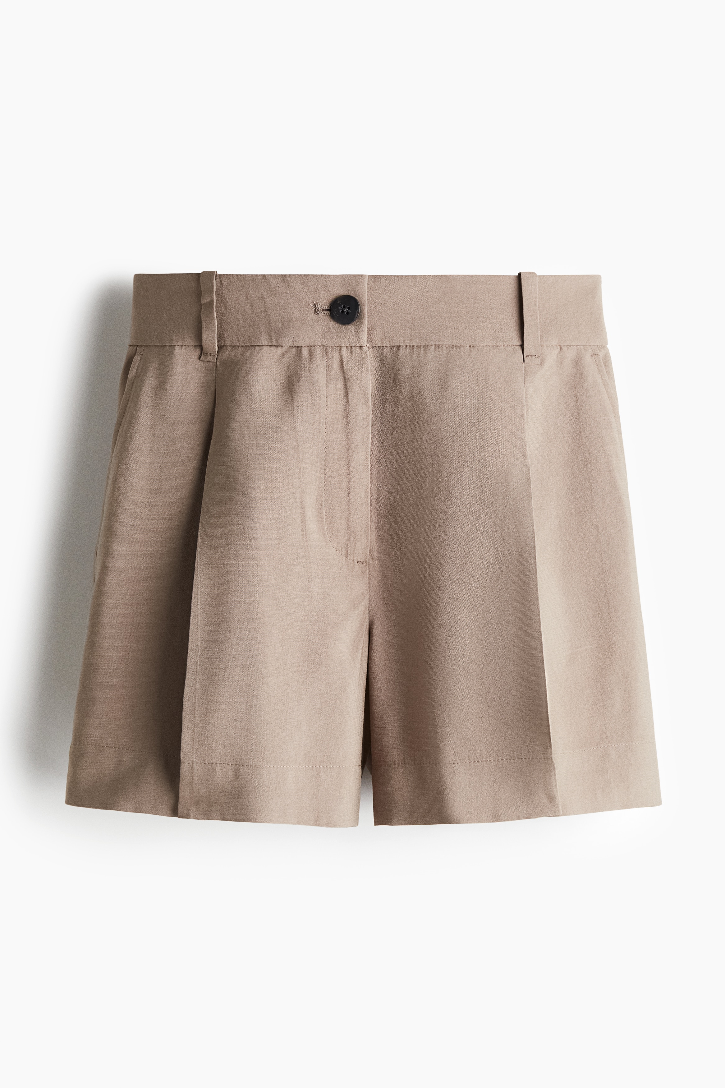 Tailored Shorts - Dark beige/Black/White/Dark brown