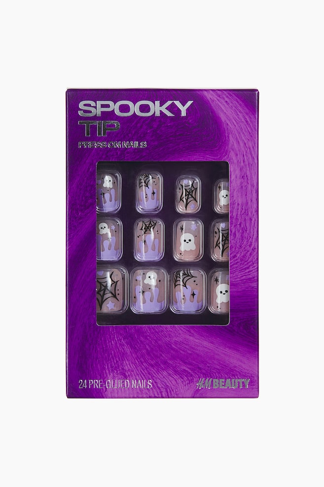 Spooky Press-On Nails - Halloween/light purple - 1