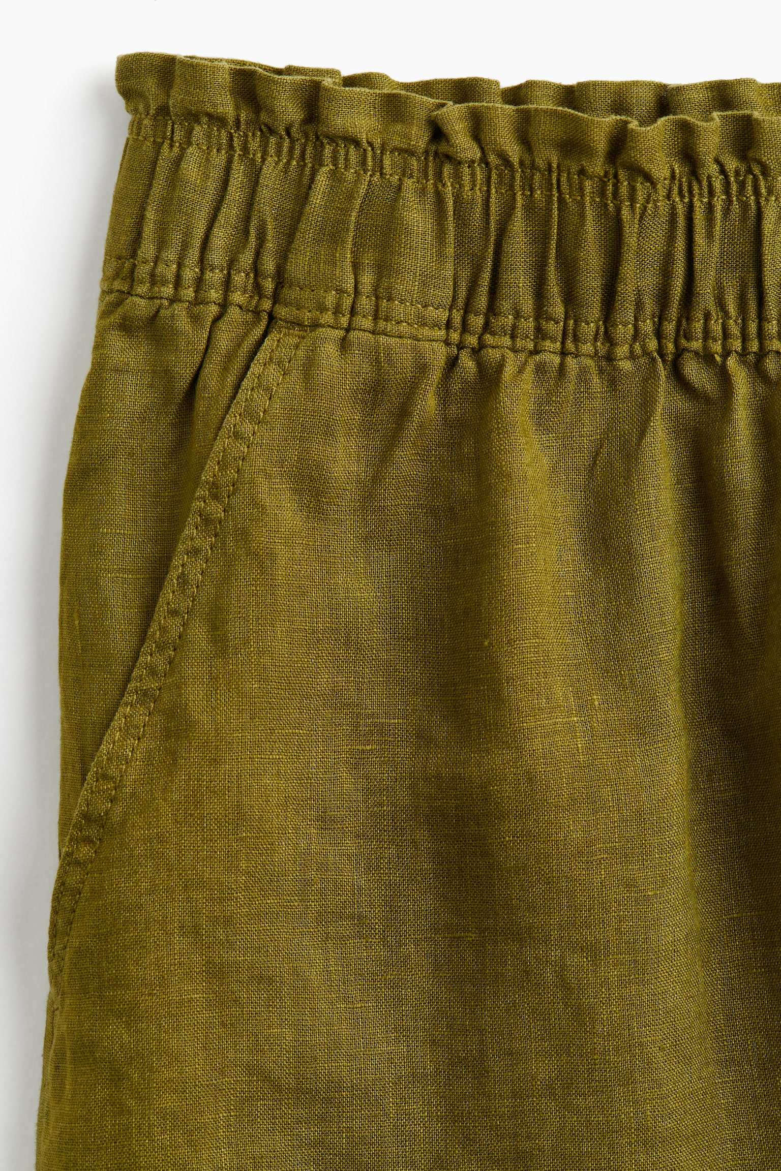 Linen Shorts - Olive green/Light beige/Black/Light blue/Khaki green/Pattern/Light beige/Stripe/Pink/Stripe/Orange/Rust brown/Pink - 5