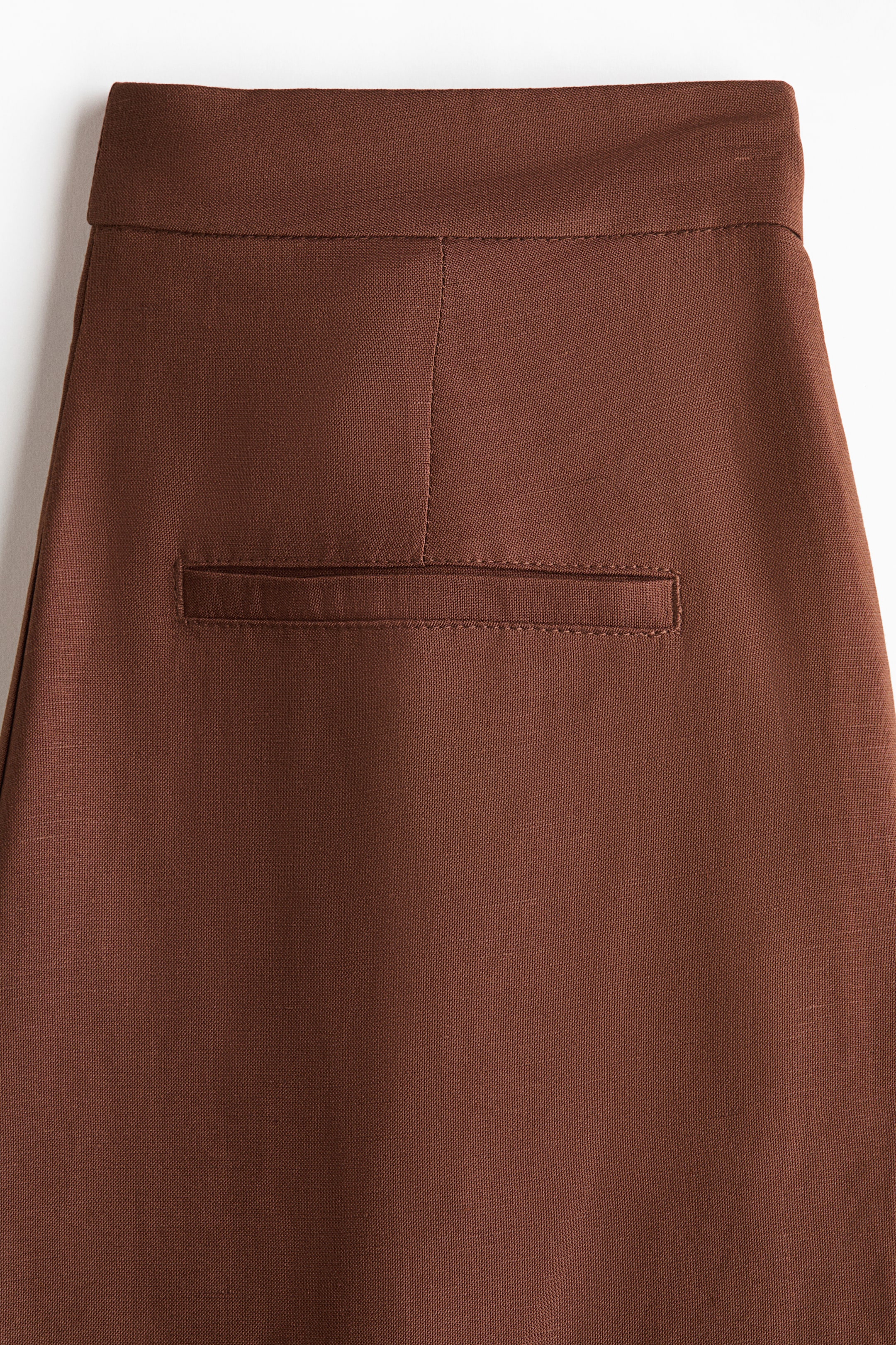 Linen-Blend Barrel-Leg Pants